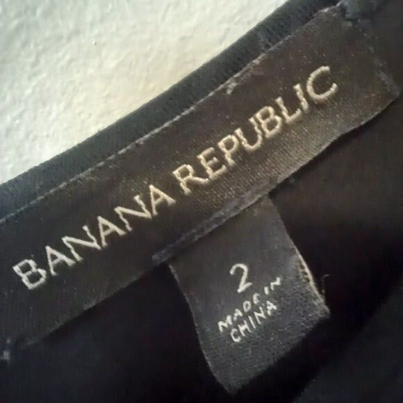 Banana Republic Size 2 Black Tank Shift Dress-Lined-Exposed Zipper-Knee Length - Picture 6 of 8
